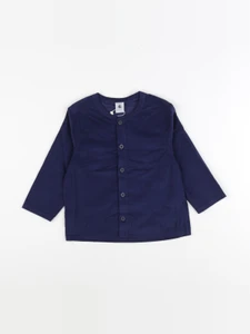 Petit Bateau - chemise bleu - 12 mois