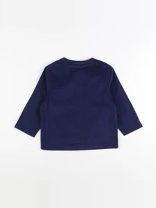 Petit Bateau - chemise bleu - 12 mois