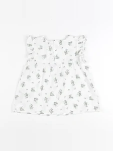 Petit Bateau - blouse blanc, vert - 24 mois