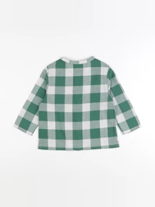 Petit Bateau - chemise blanc, vert - 36 mois