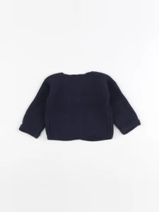 Petit Bateau - gilet bleu - 12 mois