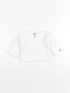 Petit Bateau - gilet blanc - 12 mois