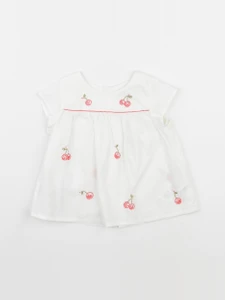 Bonpoint - blouse blanc, rose - 18 mois