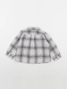 Bonpoint - chemise bleu, gris - 18 mois