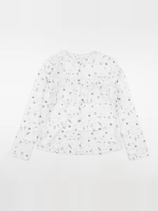 Little Karl Marc John - blouse blanc, bleu, or - 14 ans