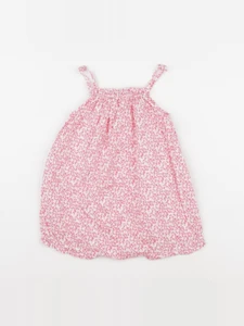 Acanthe - combinaison blanc, rose - 6 mois