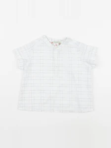 Bonpoint - chemise bleu, blanc - 6 mois