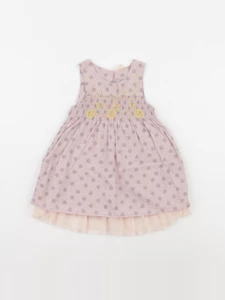 Tia Aina - robe rose, gris - 6 mois