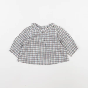 Bonpoint - blouse gris, bleu - 3 mois