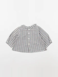 Bonpoint - blouse gris, bleu - 3 mois