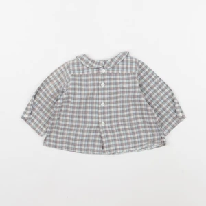 Bonpoint - blouse gris, bleu - 3 mois