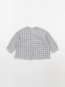 Bonpoint - blouse bleu, gris - 6 mois