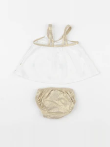Little marc jacobs - maillot de bain blanc, or - 3 mois
