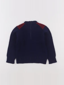 Vintage - pull bleu, rouge - 2 ans