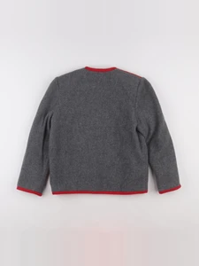 Vintage - veste gris, rouge - 8 ans