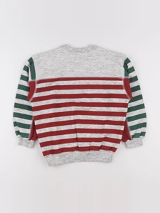 Vintage - sweat gris, vert, rouge - 6 ans