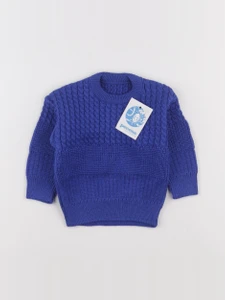 Vintage - pull bleu - 12 mois