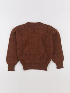 Vintage - pull marron, vert - 8 ans