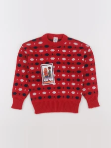 Vintage - pull rouge - 2 ans