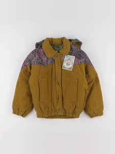 Vintage - veste doublé jaune, violet - 6 ans