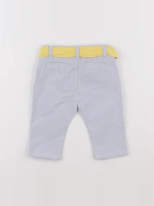 Obaïbi - pantalon blanc, bleu - 3 mois