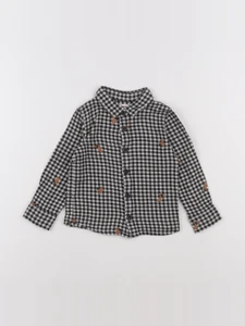 Catimini - chemise blanc, noir - 2 ans