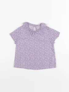 Marie Puce - blouse violet - 6 mois