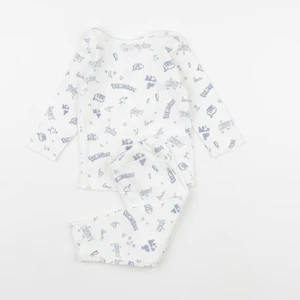 Bonpoint - pyjama coton blanc, bleu - 6 mois