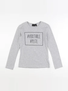 Beckaro - tee-shirt gris - 11 ans