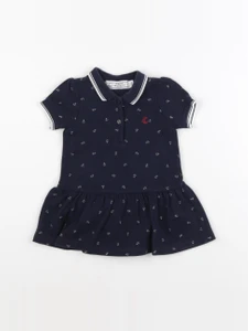Petit Bateau - robe bleu - 6 mois