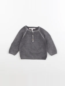 Bonpoint - pull gris - 12 mois