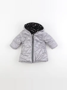 Kenzo - doudoune réversible noir, argent - 6 mois