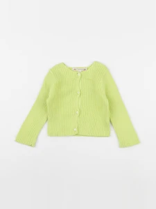 Bonpoint - gilet vert fluo - 12 mois