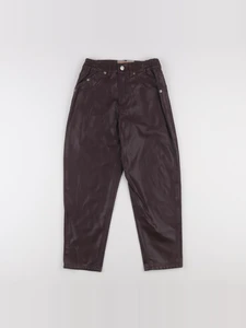 Vintage - pantalon marron simili cuir (état neuf) - 8 ans