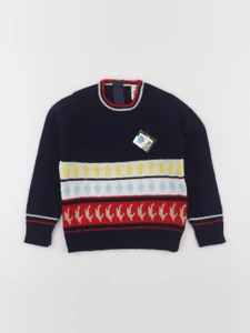 Vintage - pull bleu, rouge - 4 ans
