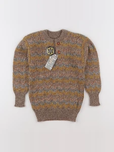 Vintage - pull marron, jaune - 8 ans