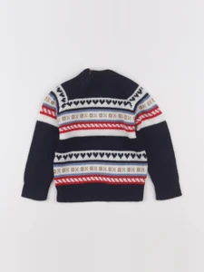 Vintage - pull bleu, blanc - 2 ans