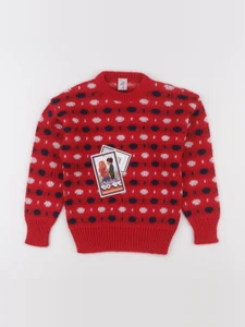 Vintage - pull rouge - 4 ans