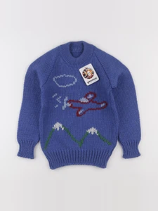 Vintage - pull bleu - 8 ans