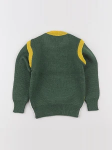 Vintage - pull jaune, vert - 2 ans