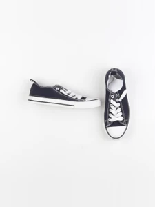 Vertbaudet - tennis à scratch/ lacets bleu - pointure 34