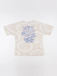 Zara - tee-shirt blanc, beige - 8 ans