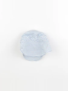 H&M - chapeau bleu, blanc - 6/9 mois