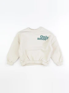 Zara - sweat imprimé au dos beige - 4 ans