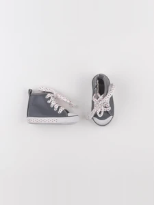 Vertbaudet - tennis à scratch/ lacets gris - pointure 20