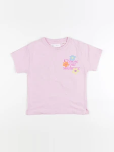 Zara - tee-shirt imprimé au dos rose - 5 ans