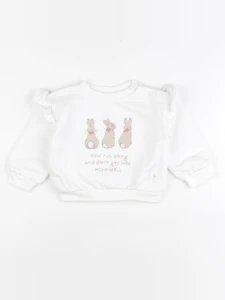 Marks & Spencer  - sweat blanc - 6/9 mois