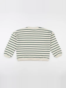 Wander & Wonder - Sweat Nessie rayé vert - 7/8 ans