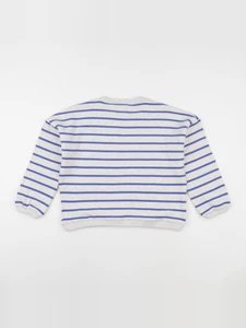 Wander & Wonder - Sweat Cherry rayé bleu - 0/3 mois