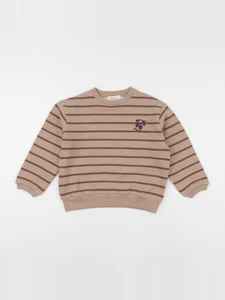 Wander & Wonder - Sweat Cherry rayé marron - 3/6 mois